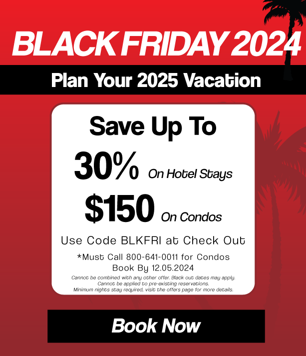 a black friday sale sign with a palm tree