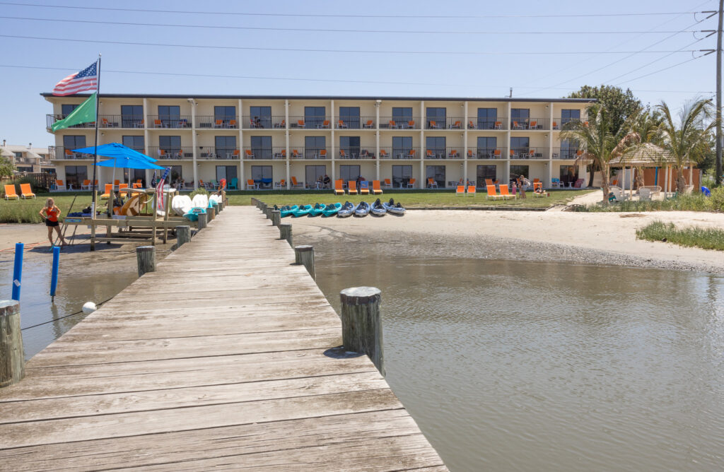 Pier looking at Bay Resort